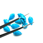 Load image into Gallery viewer, Blue Turquoise Conch Shell Shape Carving, Sea Turquoise Hand Carved Shell Shape Gemstone Beads, 18X10 MM, Loose Shell Gemstone