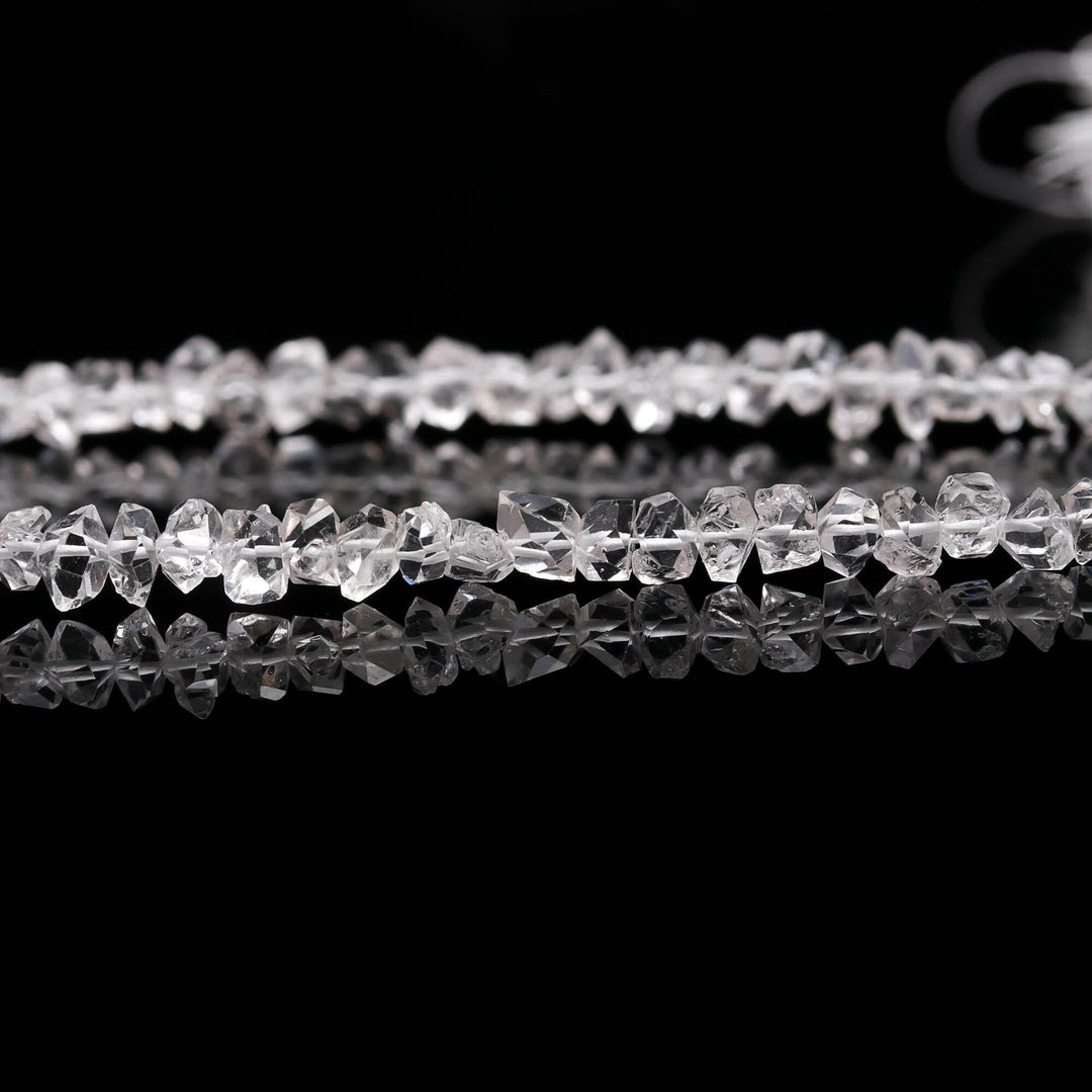 AAA Herkimer Diamond Beads, White Clear Diamond Uncut Beads, Raw Diamond Beads, Herkimer Diamond Nuggets Beads, Diamond Rough Beads, 5 MM