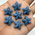 Load image into Gallery viewer, Blue Opal Star Fish Shape Beads, Carved Blue Opal Star Fish Shape Gemstones, Star Fish Carvings, Rare Findings, 20 MM, Marine Sea Fishes
