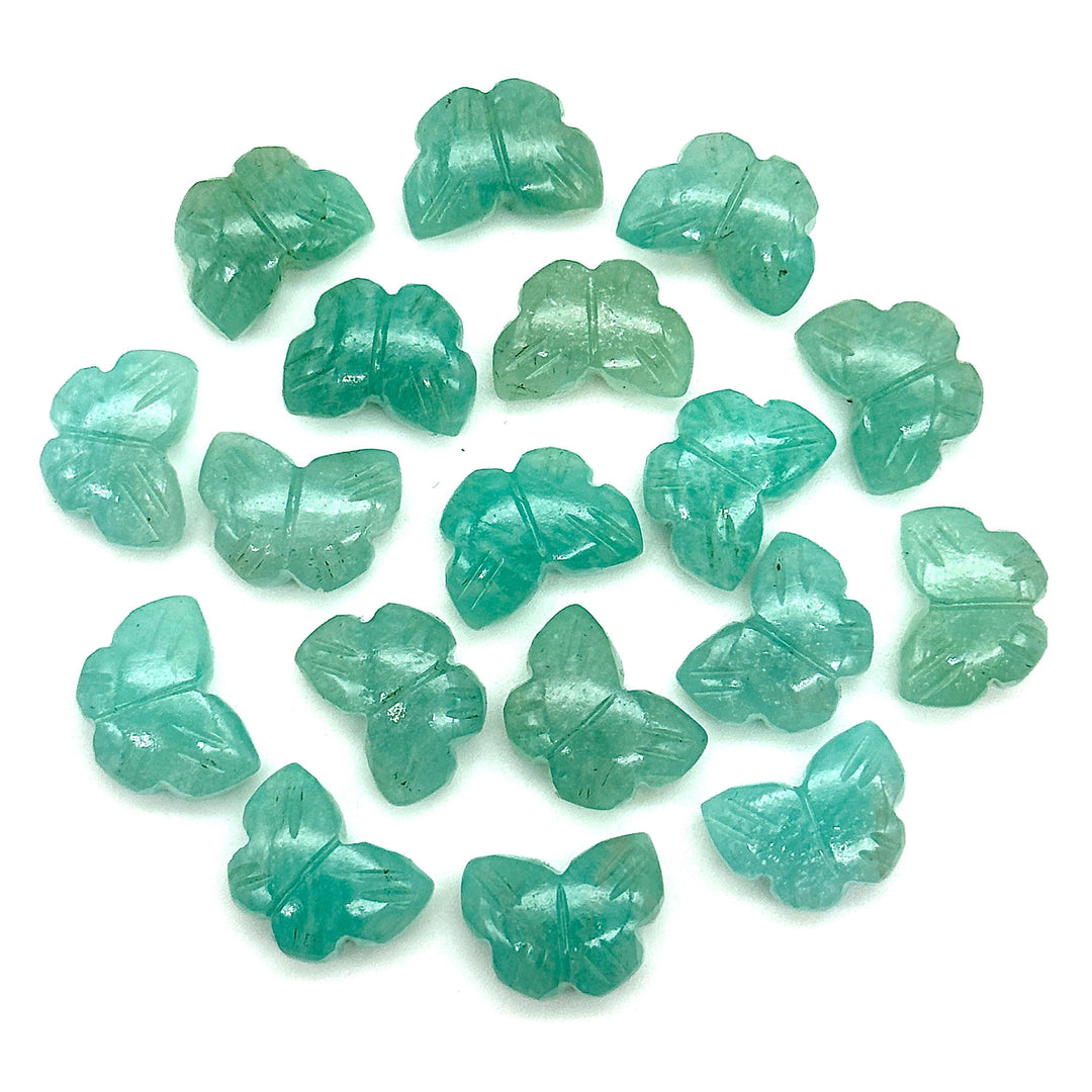 Natural Amazonite Butterfly Shape Beads, AAA Amazonite Gemstone Carved Butterfly Briolettes, 13 MM Loose Wholesale Beads, Butterfly Charms