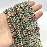 Load image into Gallery viewer, Natural Multi Gemstone Faceted Rondelle Beads, 3 MM Multi Gemstone Beads, 13 Inches Multicolor Rondelle Shape Loose Beads Strand for Jewelry