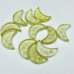 Load image into Gallery viewer, 1,2,3,4 Pcs Natural Lemon Quartz Hand Carved moon Shape, Carved moon Shape Gemstone For Jewellery,moon Shape Gemstone, 17mm