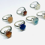 Load image into Gallery viewer, 925 Silver, AAA Quality 100% Natural Gemstone Adjustable Rings, Star Shape Gemstone, Star Shape Carving, Gemstone For Jewellery, 10 mm