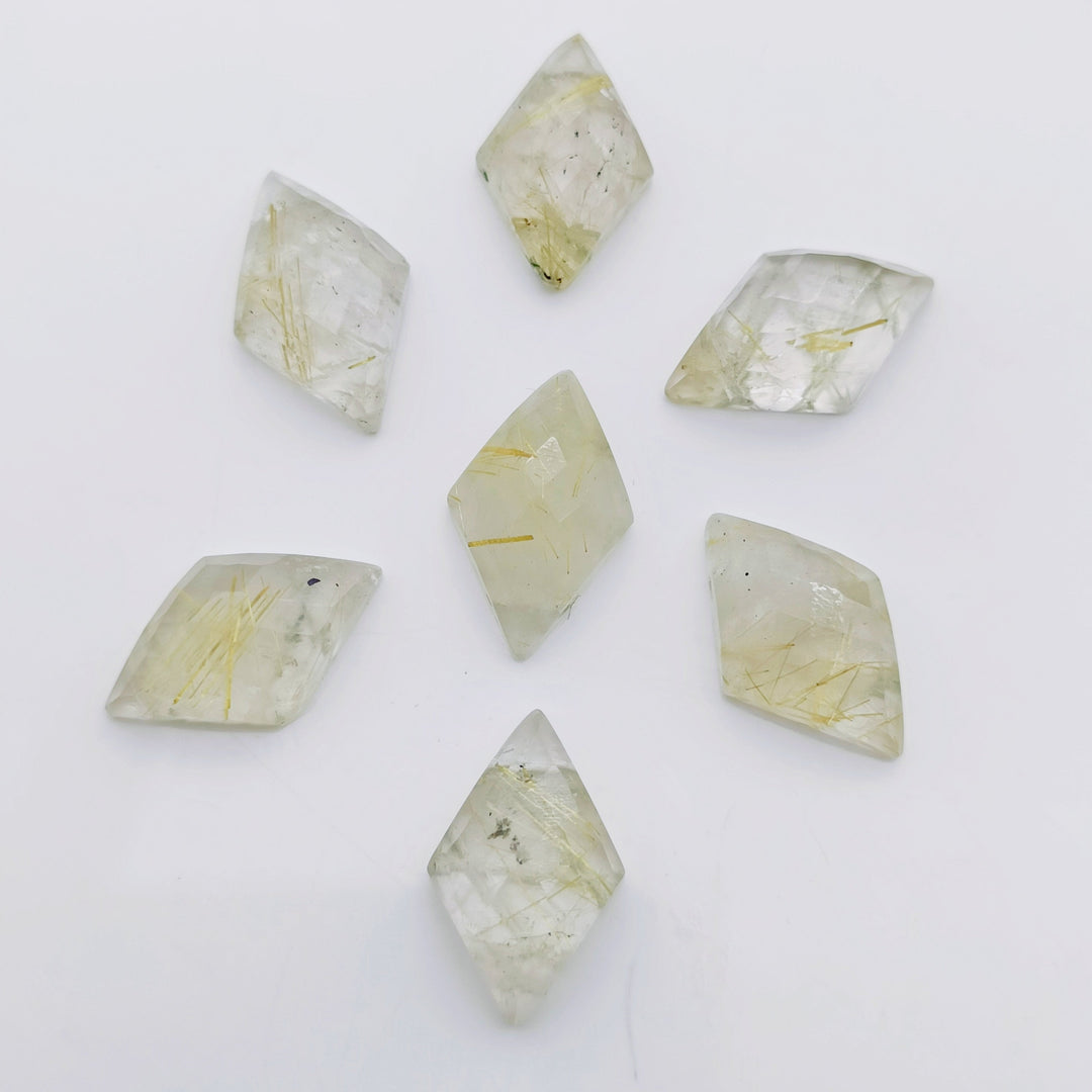 2,3,4,5,6 Pcs Natural Golden Rutile fancy Shape Carving, Hand Carved Gemstone, backside intersection Gemstone, Carved Gemstone, 16X10 mm