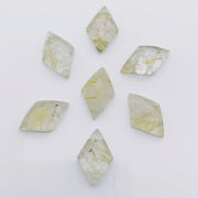 2,3,4,5,6 Pcs Natural Golden Rutile fancy Shape Carving, Hand Carved Gemstone, backside intersection Gemstone, Carved Gemstone, 16X10 mm