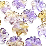 Load image into Gallery viewer, Beautiful Natural Ametrine Carved Flower, Hand Carved Flower Shape Gemstone, 18 mm Naturally Carved Flower for Jewelry, Carved Crystal