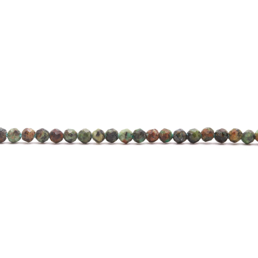 Natural African Turquoise Round Beads, Turquoise Micro Faceted Round Beads, Mini Gemstone Beads for Jewelry Making, Wholesale Beads 2-2.5 MM