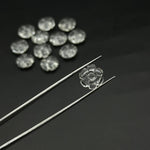 Load image into Gallery viewer, Natural cc Shape Beads, Clear Crystal Flower Shape Carving, Jewelry Making Loose Gemstone Charms, 12 MM, Carved Crystals