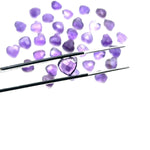 Load image into Gallery viewer, Natural Purple Amethyst Heart Shape Briolettes, AAA Amethyst Heart Shape Faceted Gemstone Beads, Loose Wholesale Heart Charm Beads, 8 MM