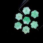 Load image into Gallery viewer, Green Chrysoprase Carved Flower Shape Beads, Natural Chrysoprase Flower Carving, Green Flower for Jewelry Making, 12 MM, Floral Gemstones