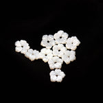 Load image into Gallery viewer, Cute Tiny Pearl Flower for Jewelry Making, Mother of Pearl Flower Shape Carving, Pearl Flowers, Natural Gemstones 8 MM Center Hole Bead 1pc