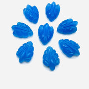 Blue Chalcedony Hand Carved Leaf Shape Beads, Leaf Carving Gemstone Beads for Jewlery, Chalcedony Fancy Shape Loose Carving Beads, 18X12 MM