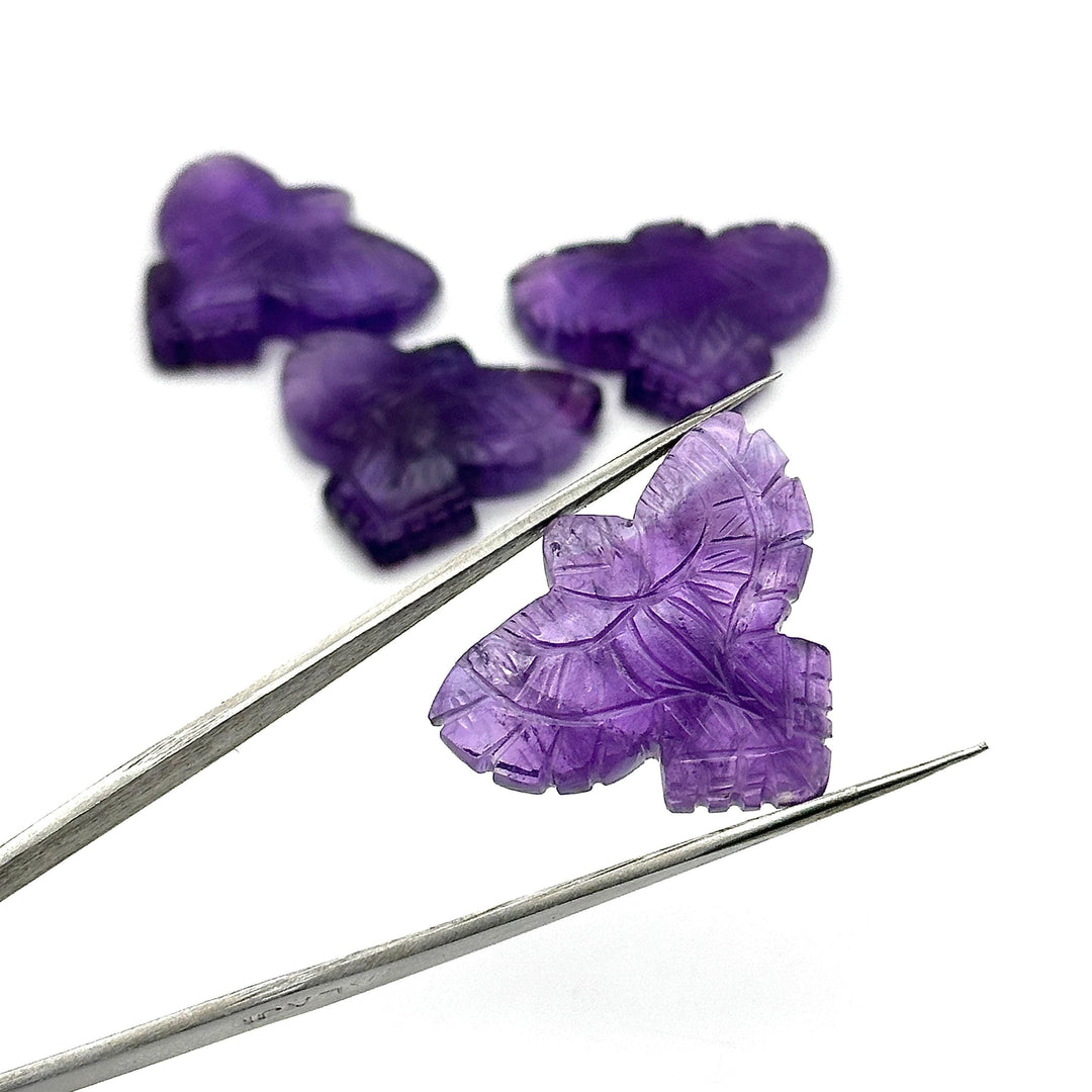 AAA Purple Amethyst Eagle Shape Carved Stone, Natural Amethyst Hand Carved Eagle Shape Gemstone, Jewelry Making, Bird Shape Carving, 30 MM