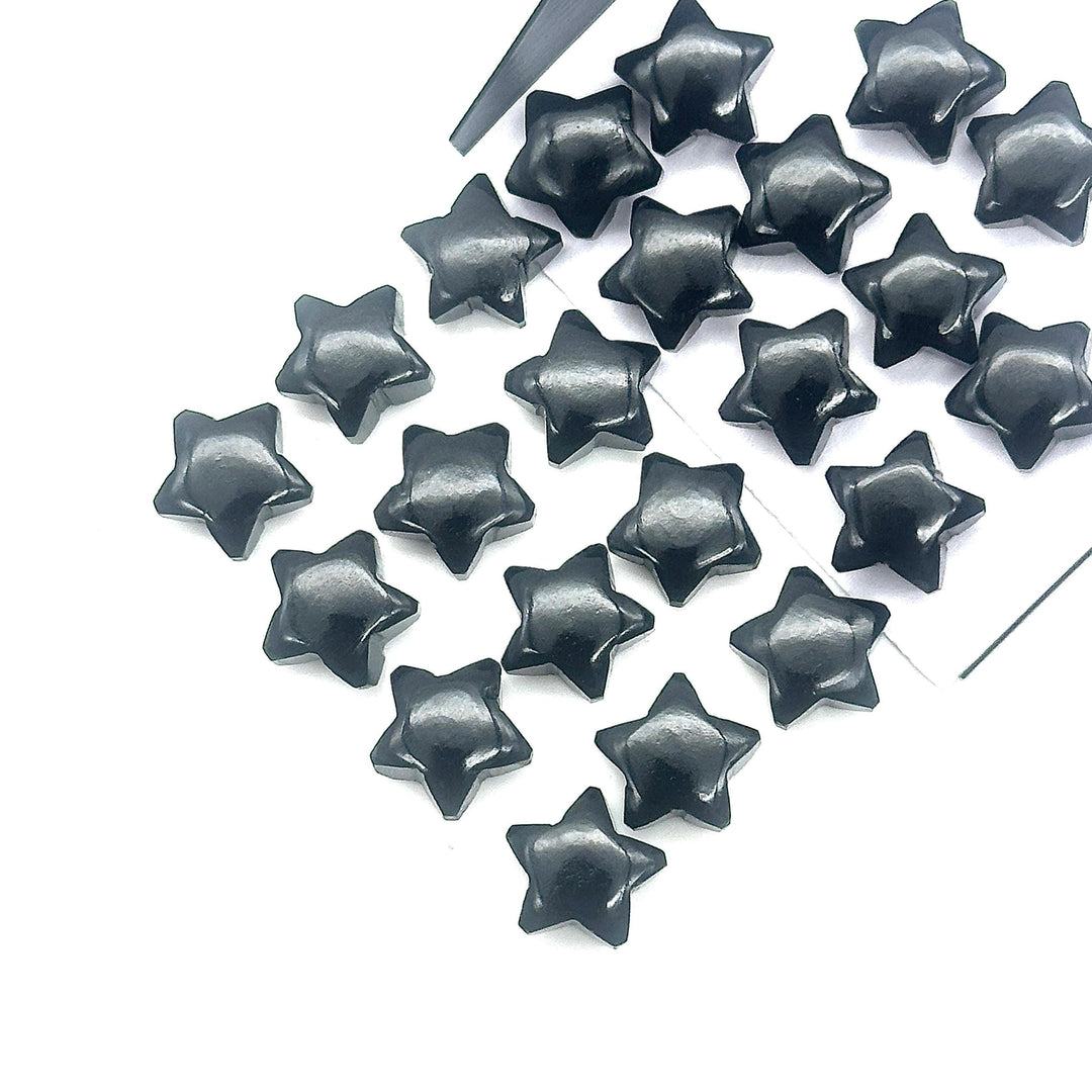 Smooth Black Onyx Star Shape Briolette's, Natural Black Onyx Carved Star Shape Beads, Loose Star Gemstone, Star Carvings 10 MM