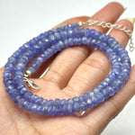 Load image into Gallery viewer, Natural Tanzanite Beaded Necklace, Purple Tanzanite Gemstone Necklace, Healing Crystal Necklace, Dainty Handmade Necklace, Surprise for Love