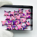 Load image into Gallery viewer, Unique Purple &amp; Pink Turquoise Ninja Star Shape Beads, Carving Beads, Mohave Turquoise Gemstone Beads, 11X15 MM Jewelry Making Charms Beads