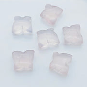 Natural Rose Quartz Butterfly Shape Carving Gemstone Beads, Hand Carved Smooth Butterfly Shape Gemstone, Jewelry Making Charm 13X9-14X10 mm.