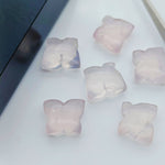 Load image into Gallery viewer, Natural Rose Quartz Butterfly Shape Carving Gemstone Beads, Hand Carved Smooth Butterfly Shape Gemstone, Jewelry Making Charm 13X9-14X10 mm.