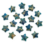 Load image into Gallery viewer, Faceted Neon Copper Turquoise Star Beads: Gemstone Carvings (10mm)