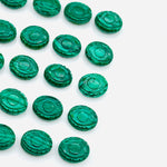 Load image into Gallery viewer, Malachite Evil Eye Beads, Hand Carved Gemstone Beads, Loose Oval Eye Beads, Green Evil Eye Charm Beads, Loose Carving Beads 10X12 MM