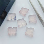 Load image into Gallery viewer, Natural Rose Quartz Butterfly Shape Carving Gemstone Beads, Hand Carved Smooth Butterfly Shape Gemstone, Jewelry Making Charm 13X9-14X10 mm.