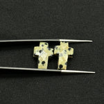 Load image into Gallery viewer, Dalmation Jasper Cross Shape Beads ~ Dalmation Jasper Carvigs Gemstone Beads ~ Faceted Cross Beads ~ 15 MM Cross Charm Beads ~ Holy Cross