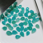 2,3,4,5,6 pcs 100% Natural  Amanzonite Drop Shape Gemstone, Natural Drop Shape Gemstone, Gemstone for Jewlery, 3X5- 7X4.5 mm (Approx)