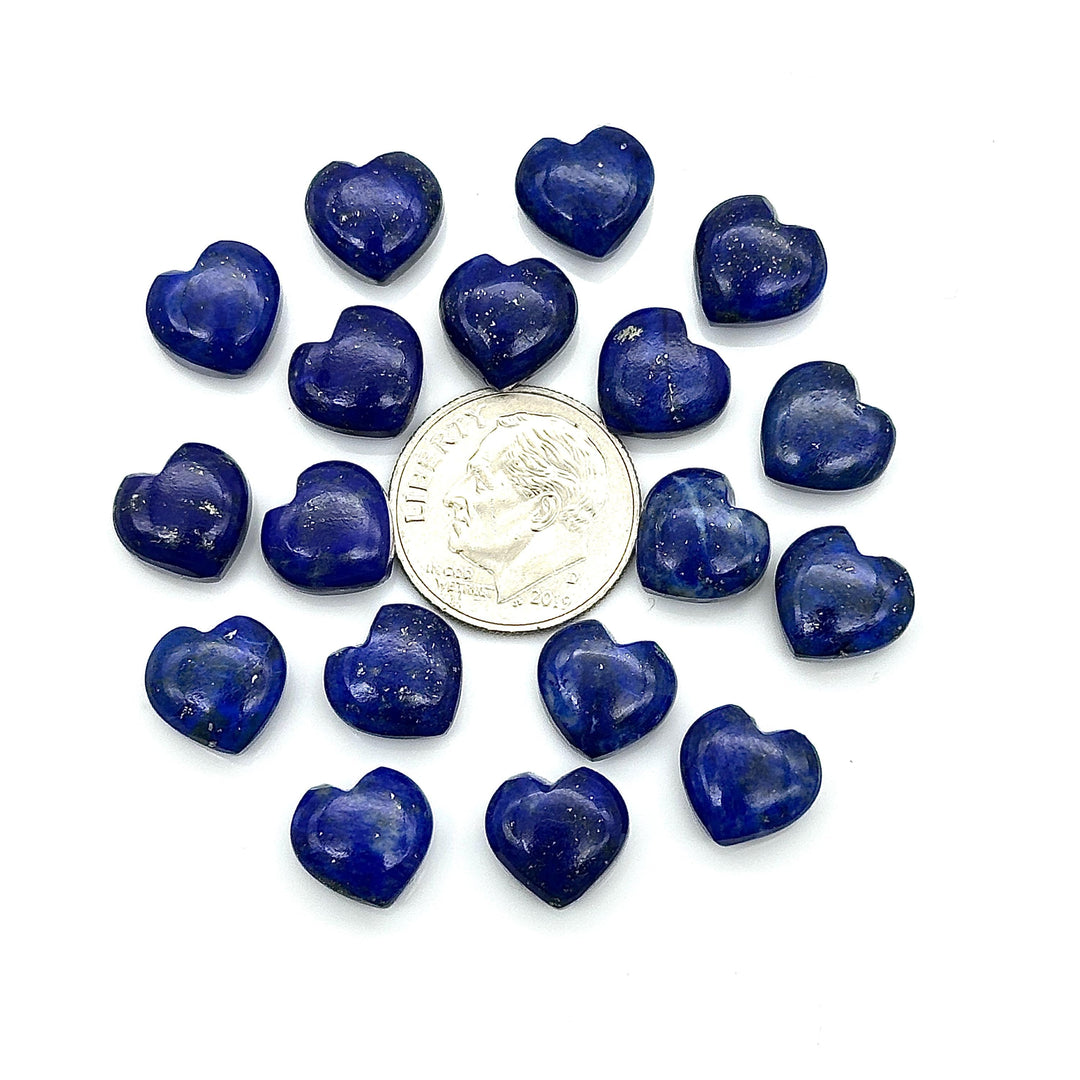 Natural Lapis Lazuli Heart Shape Briolettes, Blue Lapis Smooth Heart Shape Beads, Hand Carved Gemstone, Jewelry Making Loose Charms, 10 MM