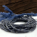 Load image into Gallery viewer, Natural Iolite Box Shape Beads, 3 MM Blue Iolite Gemstone Beads, 13 Inches Iolite Cube Shape Faceted Loose Beads Strand for Jewelry Making