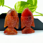 Load image into Gallery viewer, Beautiful Natural Carnelian Hand Carved Fish ~ Fish Shape Carving Orange Gemstone ~ Carving Briolette's For Jewelry ~ 1 Piece 26X17mm approx