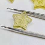 Load image into Gallery viewer, Intaglio Carved Natural Lemon Quartz Star Briolettes, AAA Lemon Quartz Star Shape Gemstone, Loose Star Beads, Incarving Star 13 MM