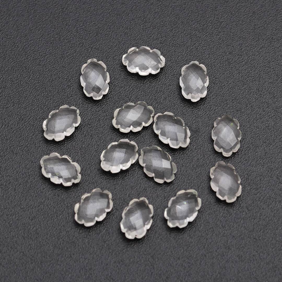 Cute Crystal Quartz Clouds Shape Beads, Faceted Clear Quarz Cloud Shape Beads, Carved Cloud Shape Charms, 12 MM, Loose Carved Briolettes