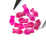 Load image into Gallery viewer, Dazzling Hot Pink Chalcedony Fish Charm Beads, Fancy Fish Shape Carved Gemstone, 7X14 MM Pink Loose Gemstone Fishes For Jewelry Making,