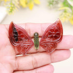 Load image into Gallery viewer, Hand Carved Tourmaline Butterfly Gemstone: AAA Pink &amp; Green Loose Stone