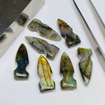 Load image into Gallery viewer, 2,3,4,5,6 100% Natural labradorite Bullet Shape Carving, Hand carved Bullet shape Gemstone, carved Gemstone jewelry Making,26X10 mm.