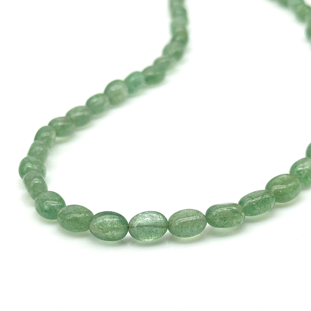 Natural Green Strawberry Necklace, Strawberry Gemstone Beaded Necklace, 925 Sterling Silver Handmade Jewelry, Healing Necklace, Gift for her