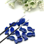 Load image into Gallery viewer, Natural Tiny Lapis Lazuli Fish Charm, Fish Shape Carved Gemstone, 7X14 MM Loose Gemstone Fishes, Healing Energy Fish Charms for Jewelry