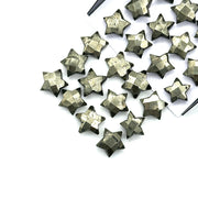 Natural Pyrite Faceted Star Shape Briolettes, Hand Carved Star Faceted Beads, Star Shape Gemstone for Jewelry Making, 10 MM Star Charms