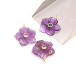 Load image into Gallery viewer, Amethyst Flower Gemstone Pendant, Natural Amethyst Healing Necklace, Crystal Carved Necklace Gifts, February Birthstone