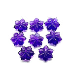 Load image into Gallery viewer, Natural Amethyst Flower Shape Carved Gemstone, Flower Shape Carving Loose Gemstone Beads, Fancy Shape Hand Carved Beads for Jewlery 15 MM
