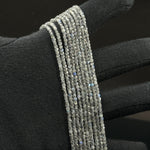 Load image into Gallery viewer, Labradorite Gemstone Beads: 2mm Faceted Cube, Blue Fire, 13 Inch Strand