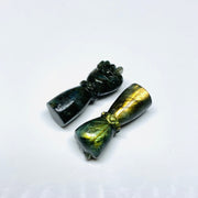 1,2,3,4,5 Pcs Natural Labradorite Hand Carved Hand Shape, Carved Hand Shape Gemstone For Jewellery, Hand Shape Gemstone, 31X10 mm