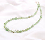 Load image into Gallery viewer, Green Emerald Oval Beads Necklace, Natural Emerald Beaded Necklace, Sterling Silver Gemstone Jewelry, Bridesmaid Necklace Gifts