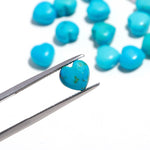 Load image into Gallery viewer, Smooth Turquoise Heart Shape Beads, Blue Turquoise Heart Shape Charms, Mini Plain Heart Briolette's for Jewelry Making, 8 MM Blue Charms