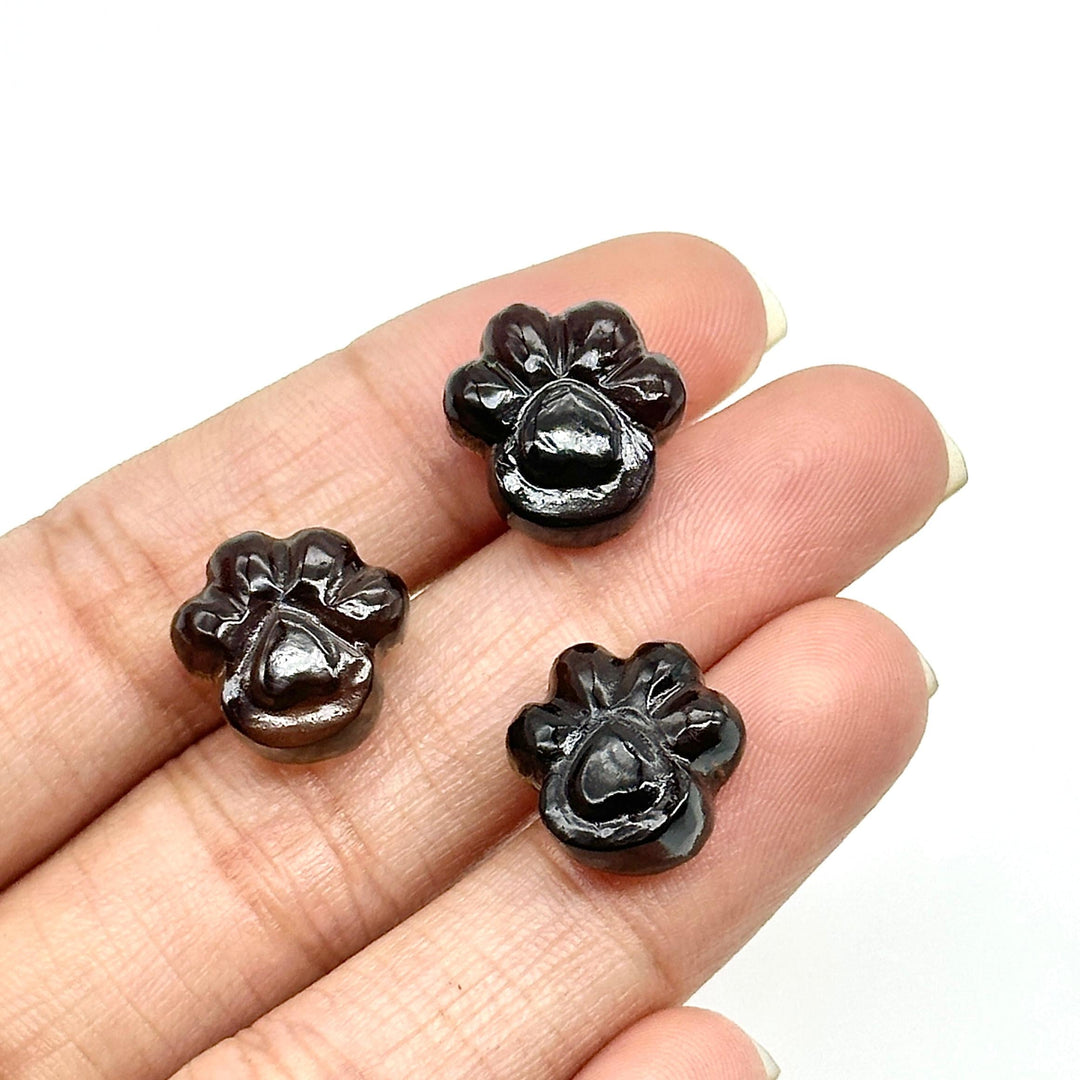 Natural Smokey Quartz Dog Paw Carving, AAA+ Quality Gemstone Paw Carving, 13 MM Little Paw Charm, Gift For Dog Lover, Dog Pendant For Gift