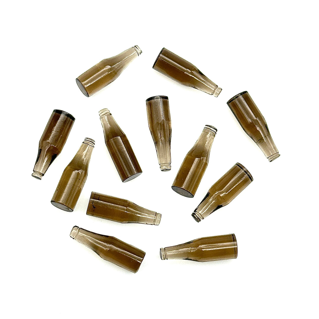 AAA+ Natural Smokey Quartz Mini Bottle Carving Beads, Bottle Shape Hand Carved Gemstone, Jewelry Making Charms, 7X21 MM Miniature Carvings