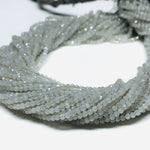 Load image into Gallery viewer, Faceted Grey Moonstone Beads: 2mm Round Strand