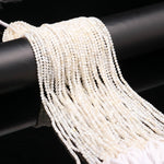 Load image into Gallery viewer, Mother Of Pearl Round Beads, Natural MOP Micro Faceted Round Beads, 3 MM Beads for Jewelry, 13 Inches, Wholesale Beads Necklace Making
