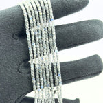Load image into Gallery viewer, Labradorite Gemstone Beads: 2mm Faceted Cube, Blue Fire, 13 Inch Strand