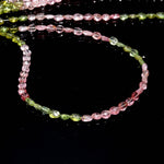 Load image into Gallery viewer, Natural Tourmaline Oval Shape Beads, Pink &amp; Green Tourmaline Smooth Oval Shape Beads for Jewelry Making, Tourmaline Gemstones, 6-7 MM